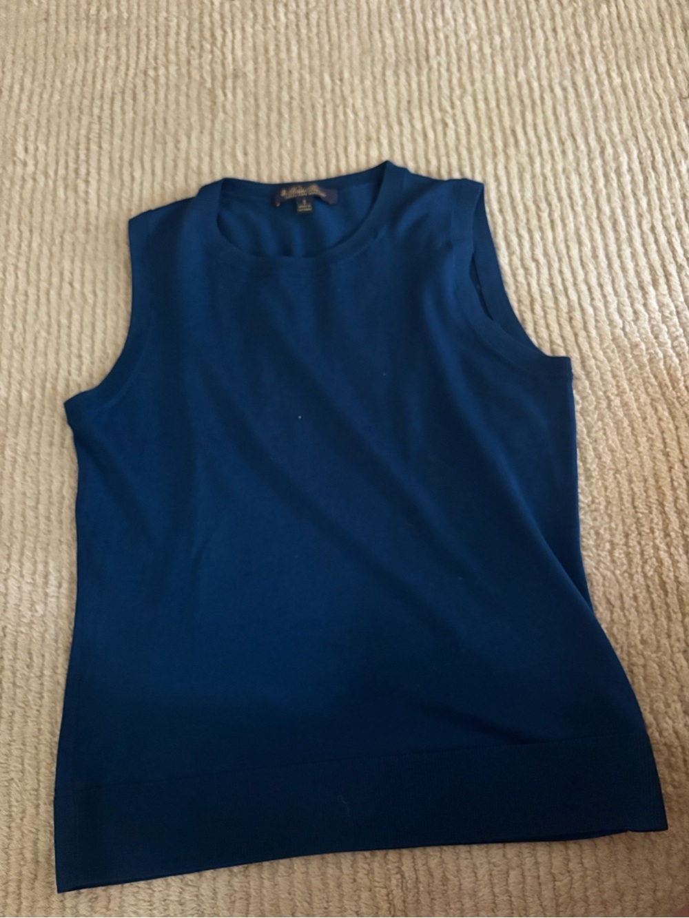 Brooks Brothers Sleeveless Knit Tank in Navy Blue